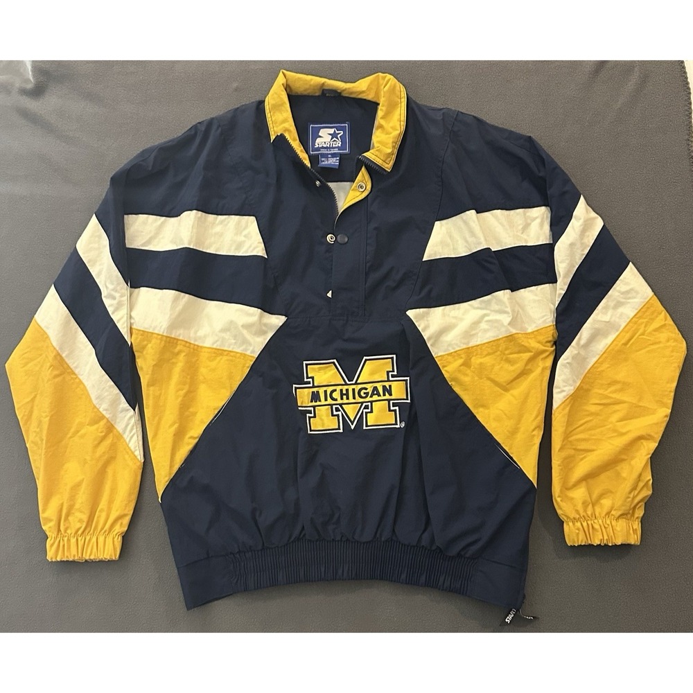 Vintage Michigan Wolverines Starter Jacket Size X-Large XL Pullover VTG 90s